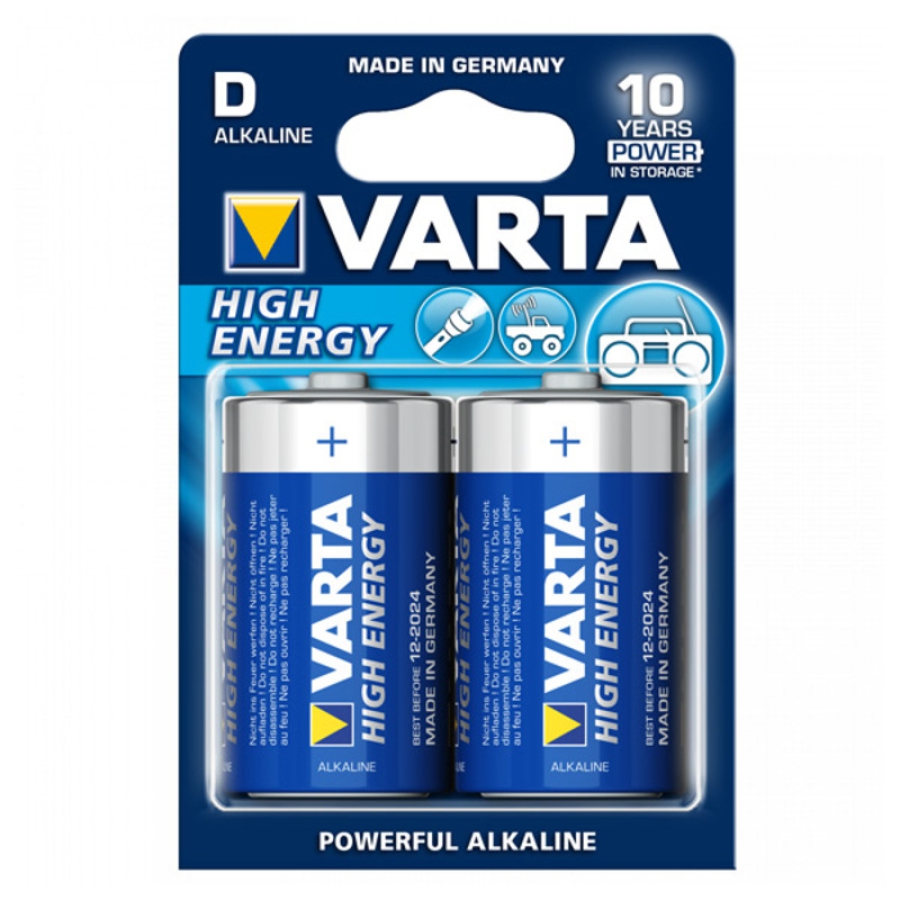 Batteri Varta LR20 D 1,5 V 16500 mAh High Energy (2 pcs) Blå image