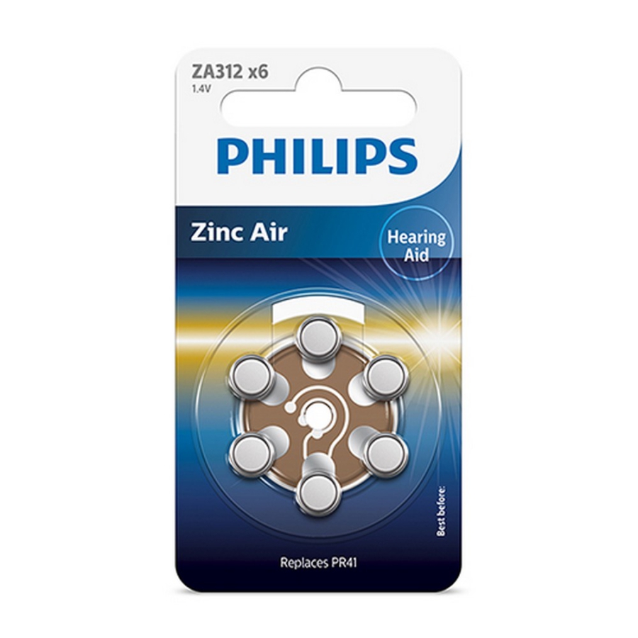 Batterier Philips Zink (6 uds) image