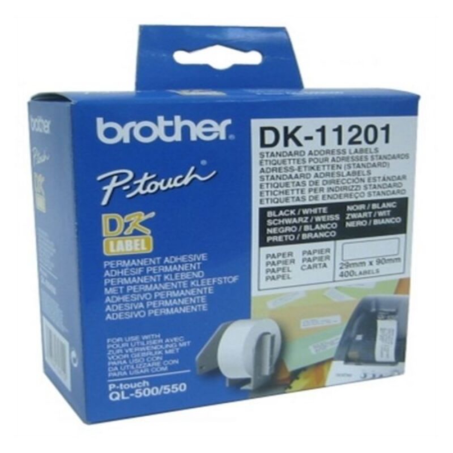 Printer labels Brother DK11201 29 x 90 mm Hvid image