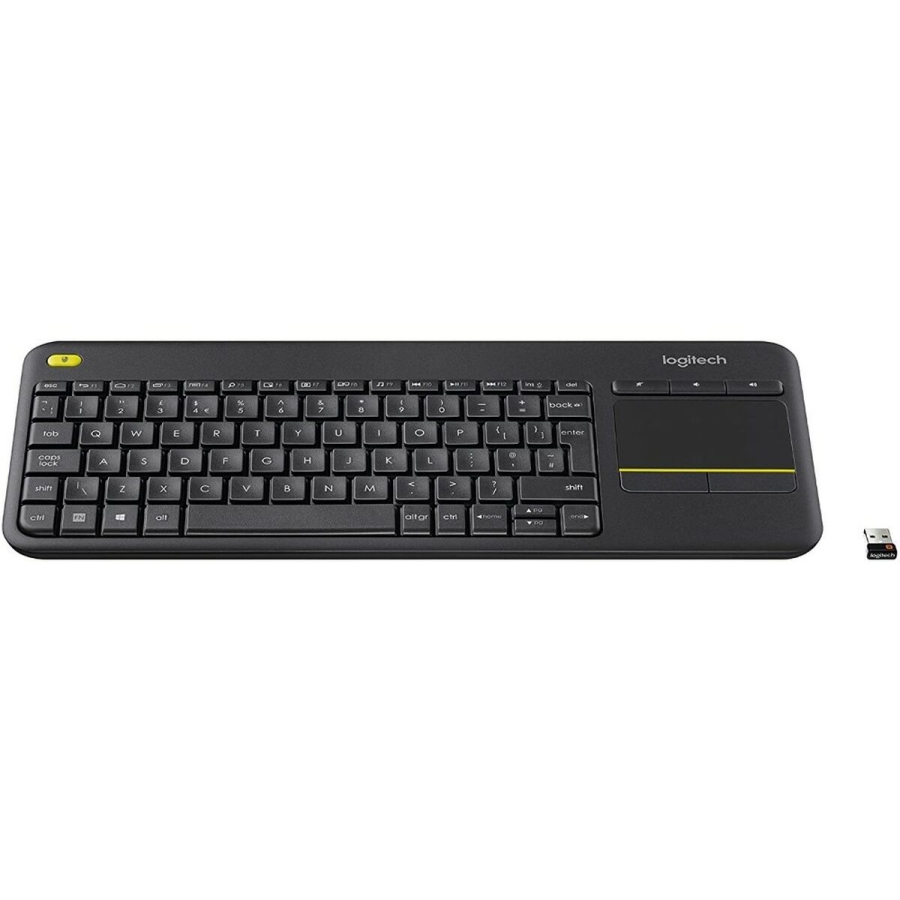 Tastatur Logitech K400 Plus Sort Trådløst Bluetooth Touchpad AZERTY TV Fransk image