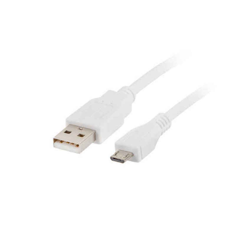 Kabel Micro USB Lanberg 480 Mb/s Hvid image