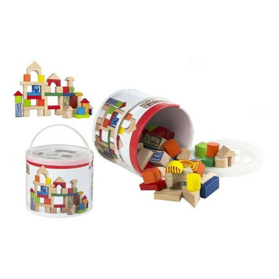 Dåse med Byggeblokke Color Baby Woomax (50 pcs) image