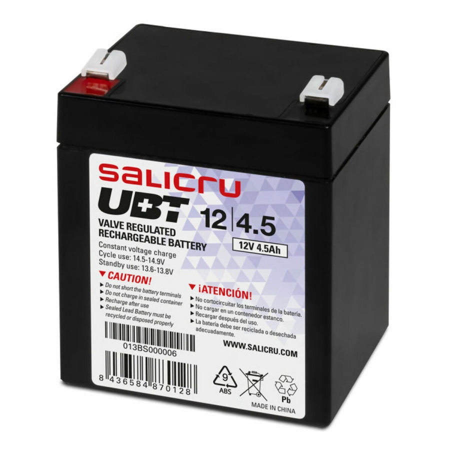 Batteri til System til Uafbrydelig Strømforsyning Salicru UBT 12/4,5 VRLA 4.5 Ah 4,5 AH 12 V 12V image