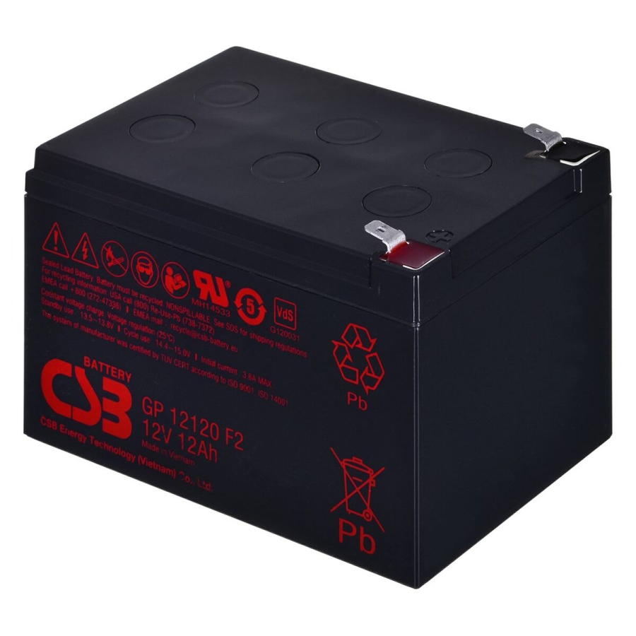 Batteri til System til Uafbrydelig Strømforsyning HITACHI CSB GP12120F2 12000 mAh 12 V image
