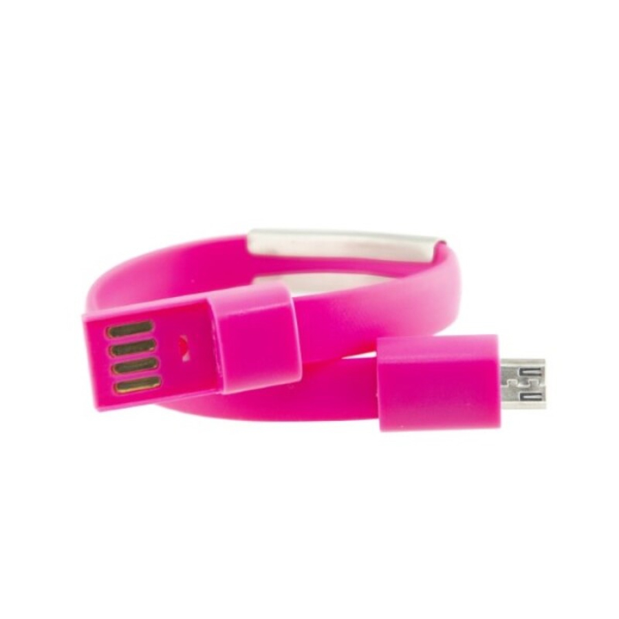 Micro USB armbåndskabel Contact 23 cm Pink image