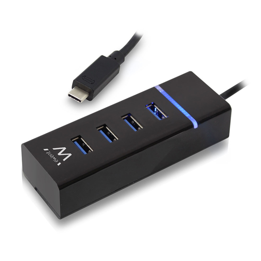 4-Port USB Hub Ewent EW1137 USB 3.1 Sort image