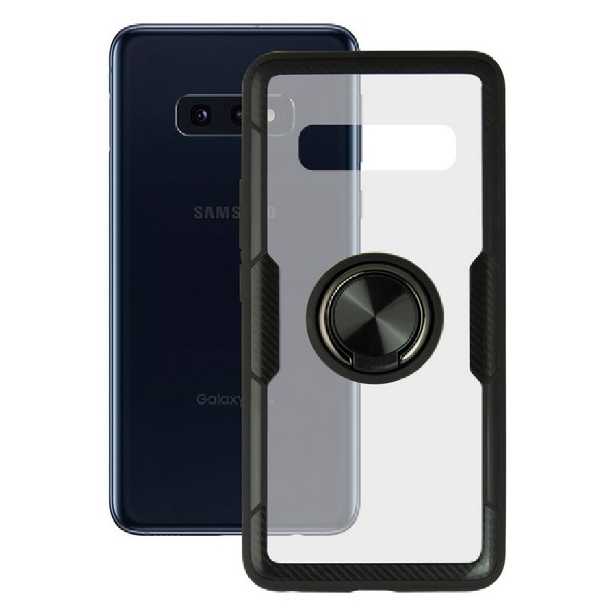 Hus med ring Galaxy S10E KSIX 360 Ring Gennemsigtig image