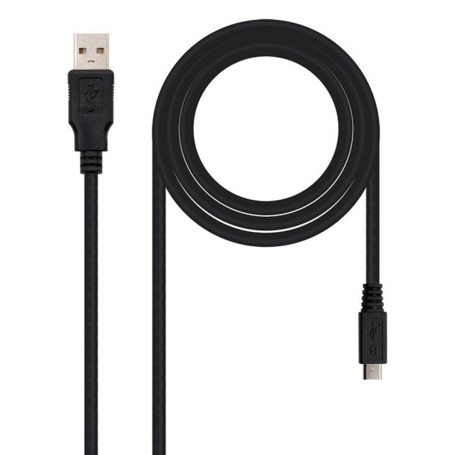 USB 2.0 A til mikro USB B-kabel NANOCABLE 10.01.0501 (1,8 m) Sort image