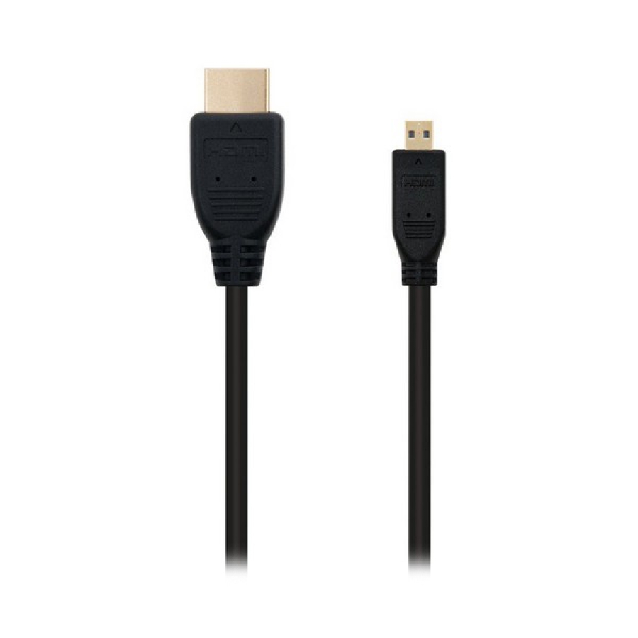 HDMI til micro HDMI kabel NANOCABLE 10.15.3501 Sort (0,8 m) image