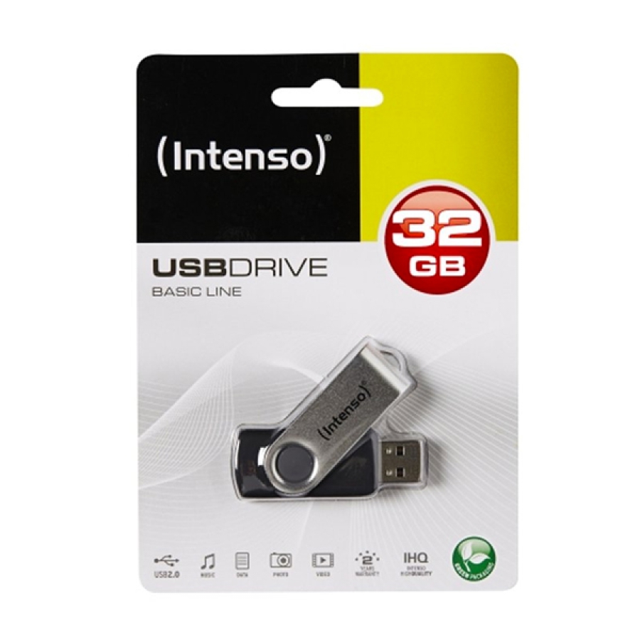 USB-stik INTENSO 3503480 32 GB Sølv Sort     image