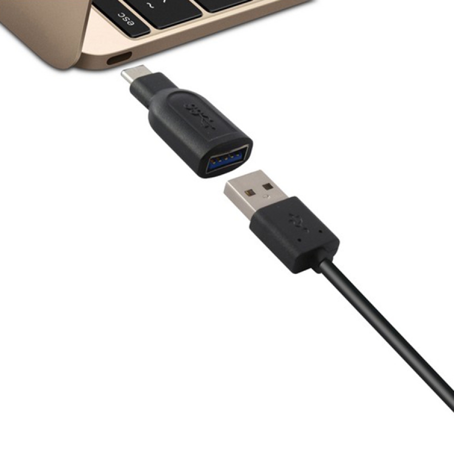 USB 3.0 til USB-C 3.1-adapter Sort image