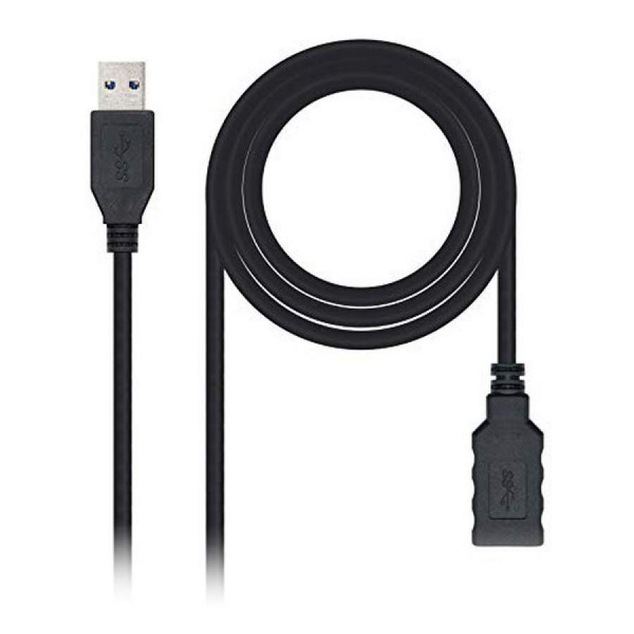 USB 3.0 A til USB A-kabel NANOCABLE 10.01.0902BK 2 m image