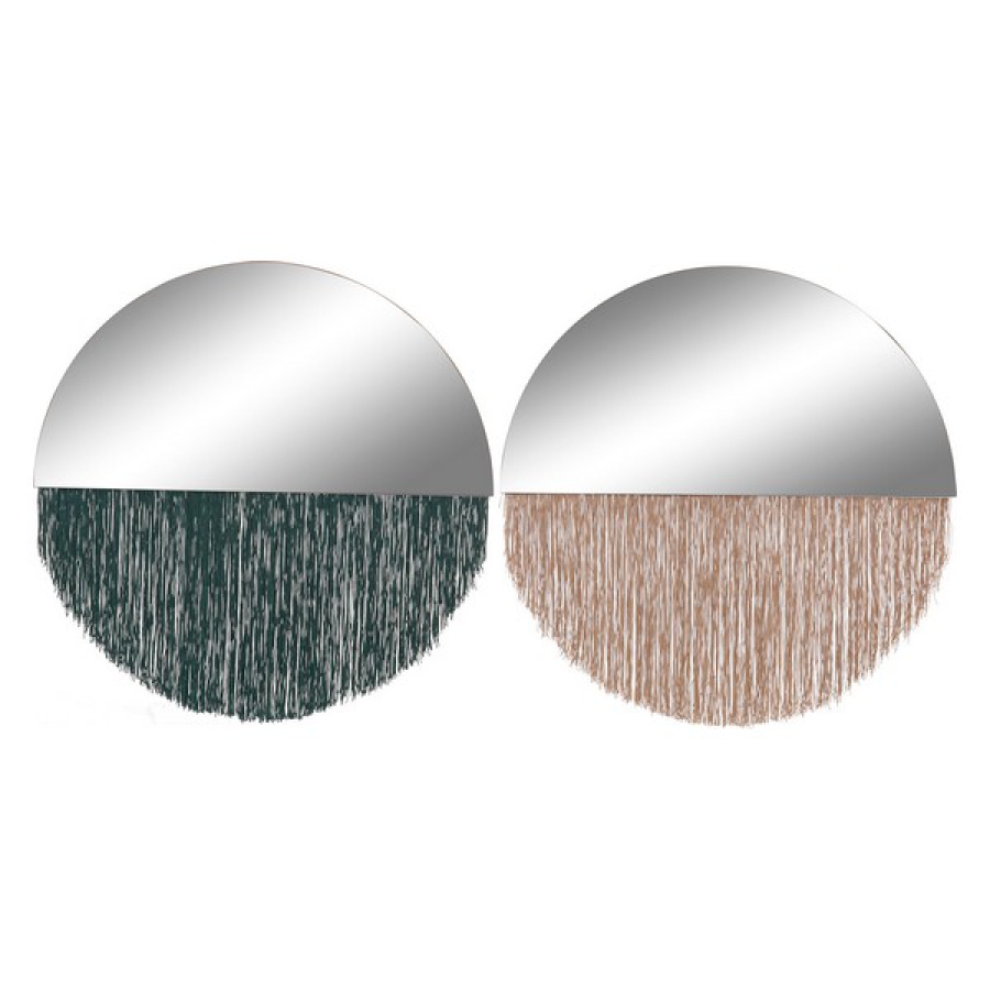 Vægspejl Dekodonia Polyester Træ (2 pcs) image