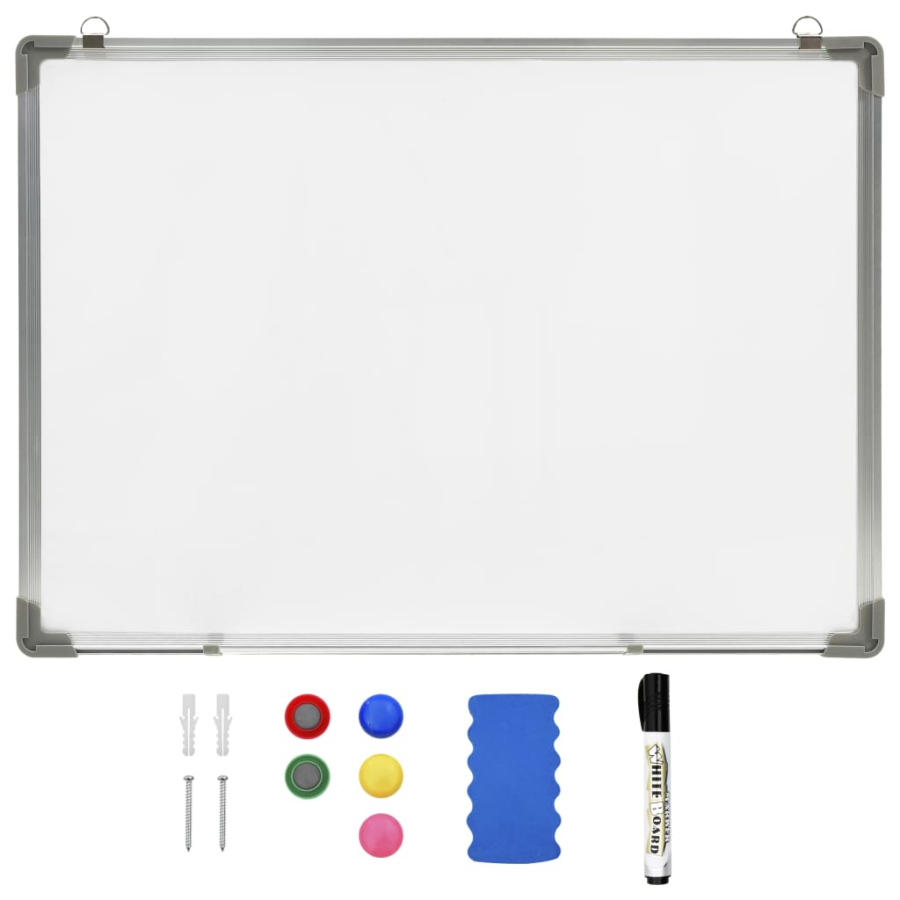 Magnetisk Whiteboard 90X60 Cm Stål Hvid  image