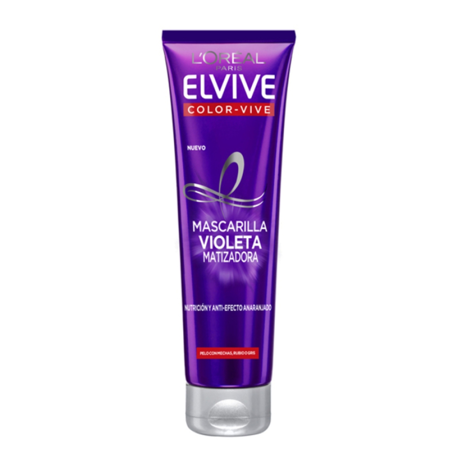 Mattende Hårmaske Elvive Color-vive Violeta L`Oreal Make Up (150 ml) image