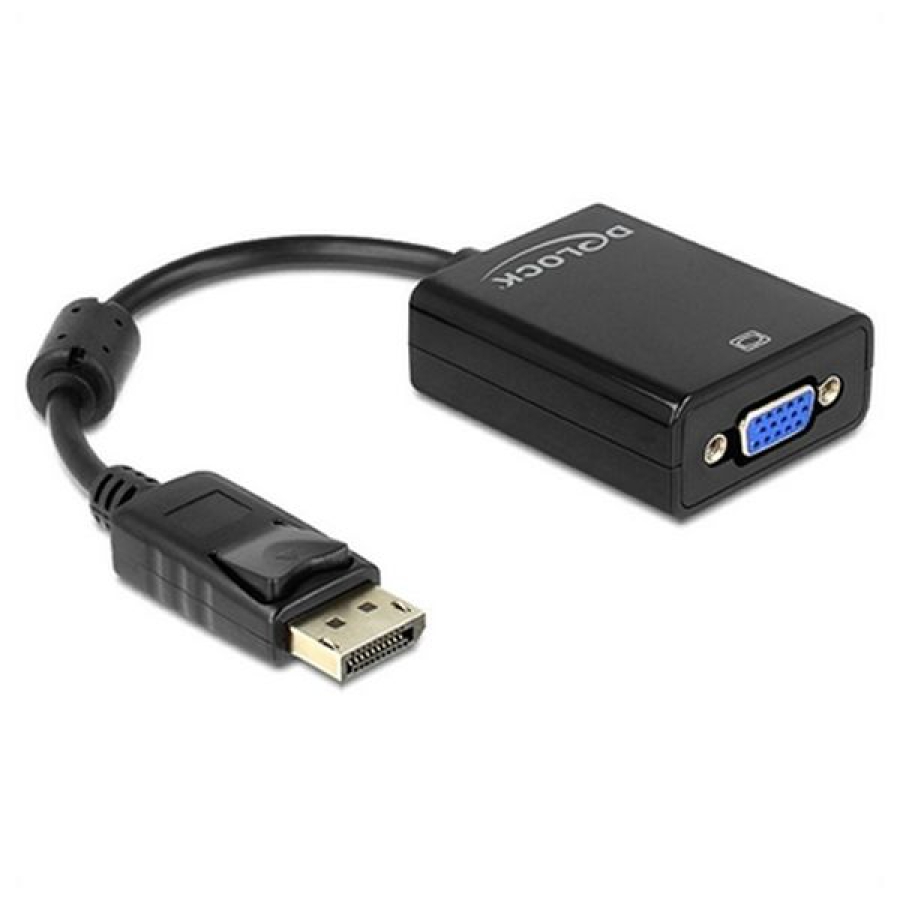 DisplayPort til VGA-adapter DELOCK 61848 Sort image