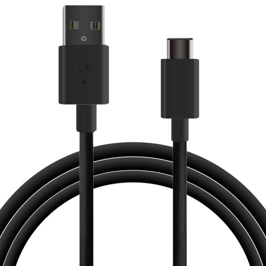 USB-C-kabel til USB KSIX 1 m Sort image