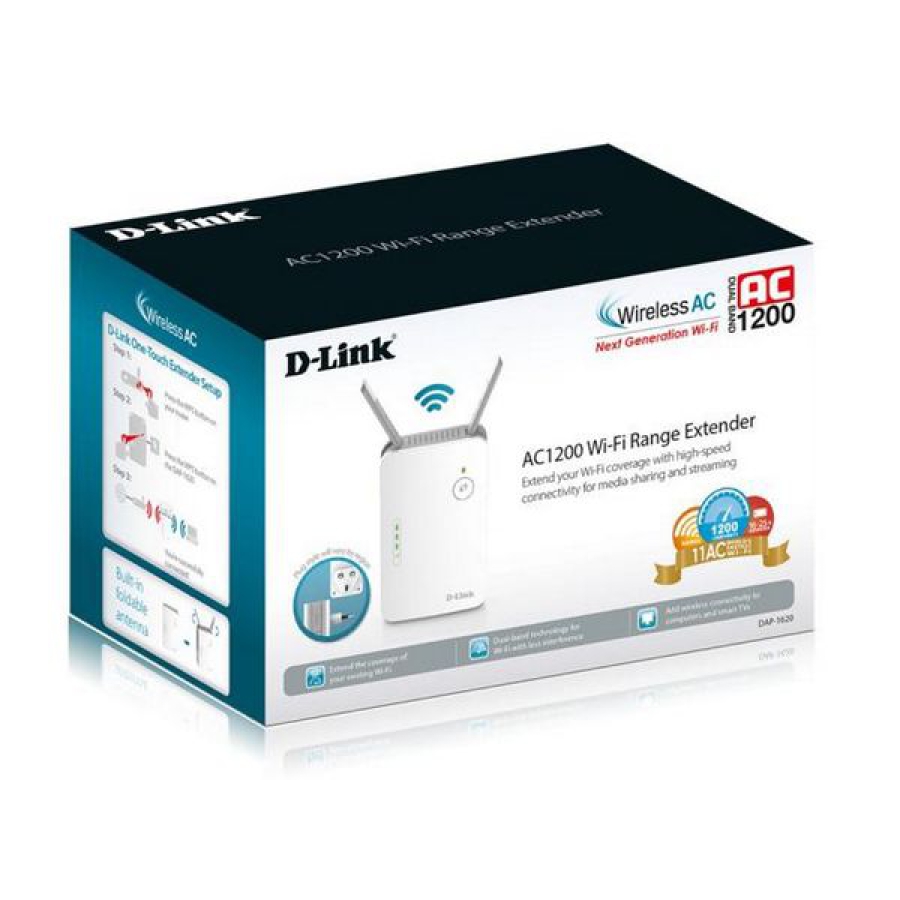 Wi-Fi forstærker D-Link DAP-1620 AC1200 10 / 100 / 1000 Mbps image