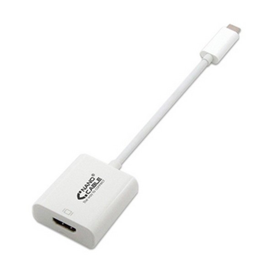 USB C til HDMI-adapter NANOCABLE 10.16.4102 15 cm Hvid image