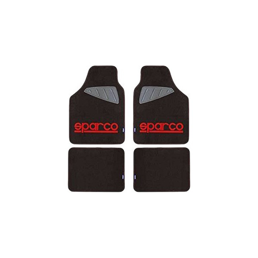 Bil gulvmåtte sæt Sparco SPC1903 Universal Sort/Rød (4 pcs) image