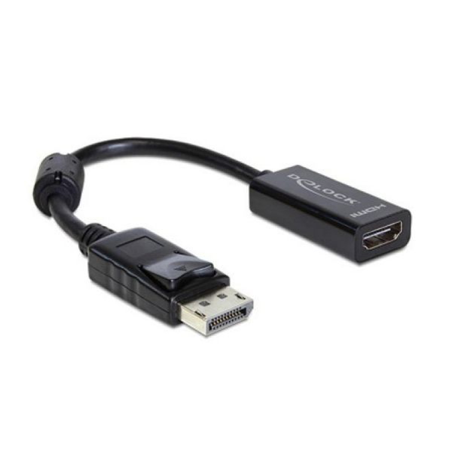 DisplayPort til HDMI-adapter DELOCK Adaptador DisplayPort > HDMI 13 cm Sort image