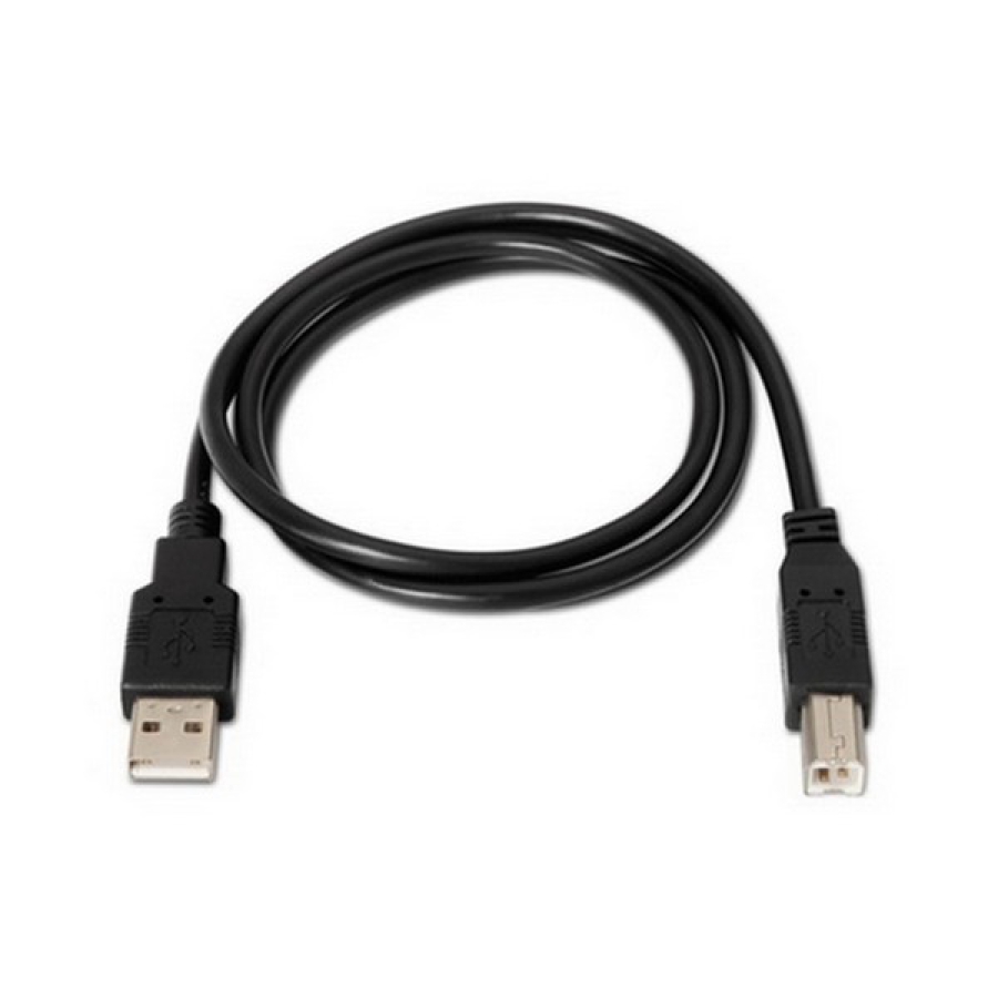 USB 2.0 A til USB B-kabel NANOCABLE 10.01.0105-BK Sort (4,5 m) image