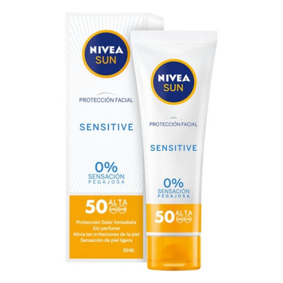 Solcreme til ansigtet Sensitive Nivea (50 ml) (Unisex) (50 ml) image