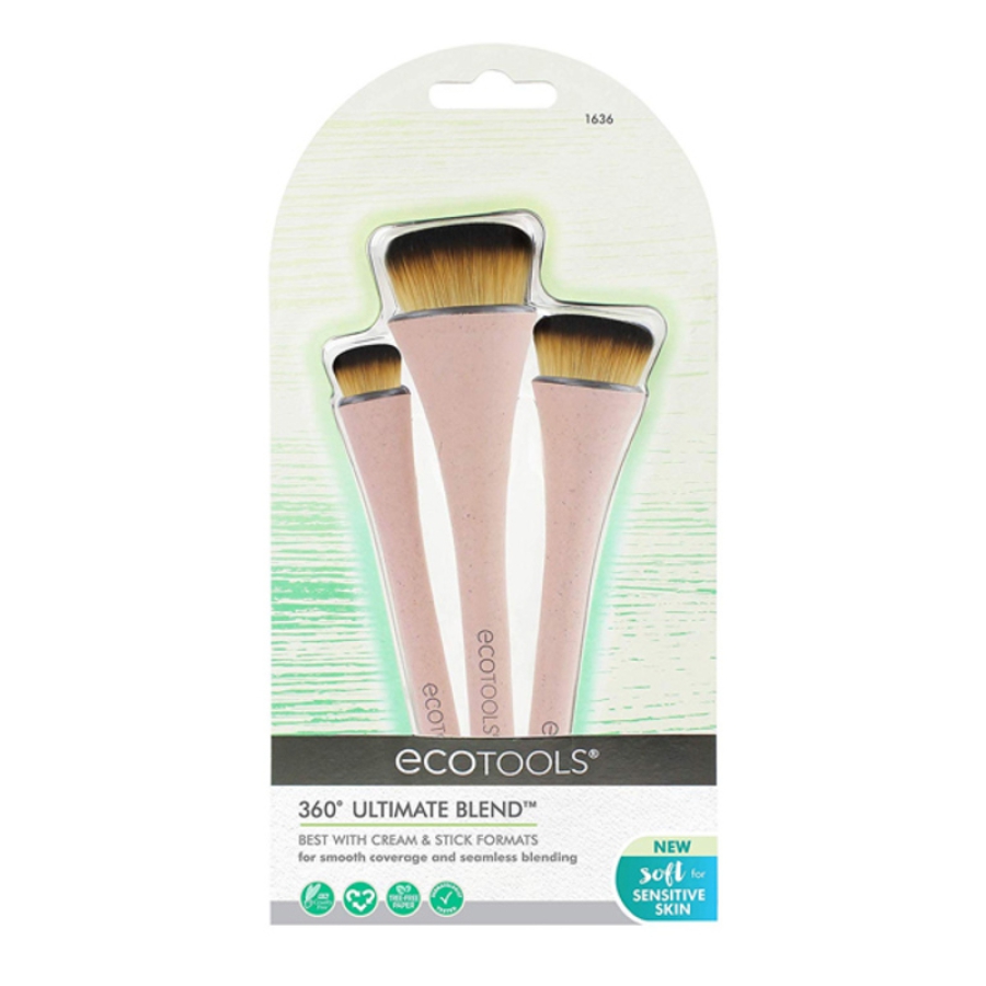 Makeup børste 360º Ultimate Ecotools 1636 (2 pcs) 3 Dele image