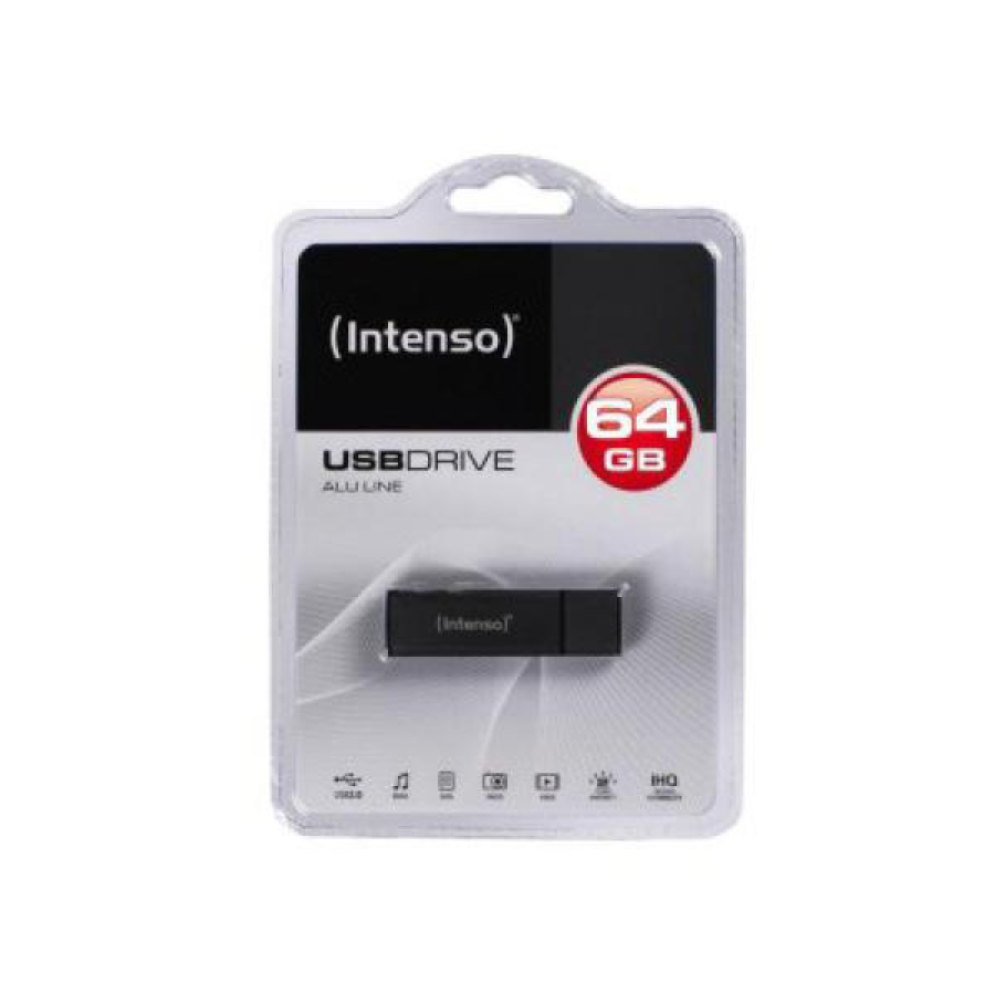 USB og Micro USB Memory Stick INTENSO ALU LINE 64 GB Antracit     image