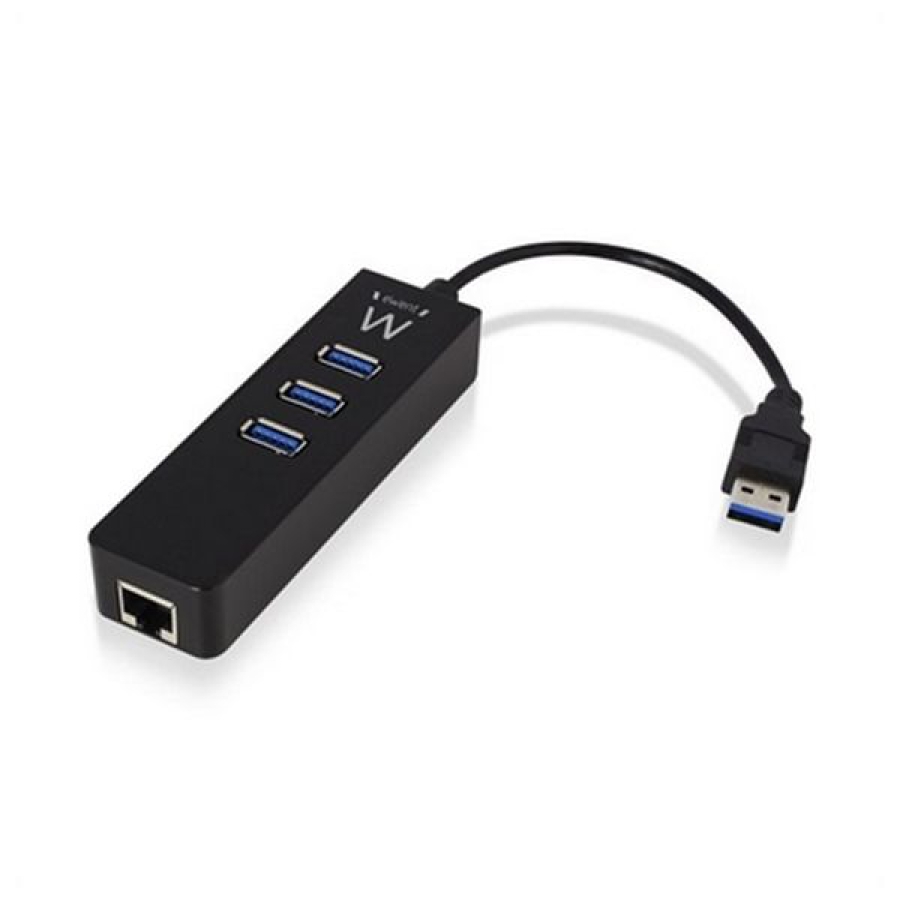 USB Hub Ewent EW1140 3 x USB 3.1 RJ45 Plug and Play     image