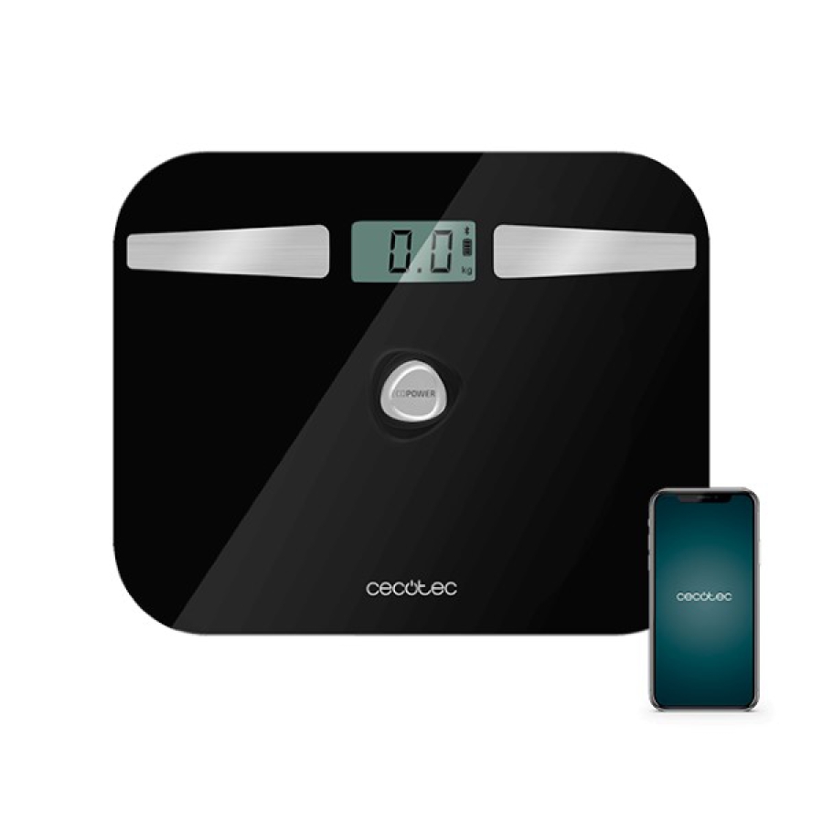 Digital badevægt Cecotec EcoPower 10200 Smart Healthy LCD Bluetooth 180 kg Sort image