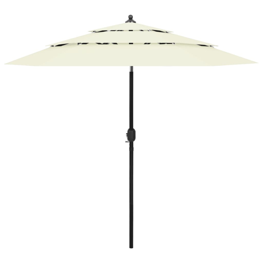 Parasol Med Aluminiumsstang I 3 Niveauer 2;5 M Sandfarvet image