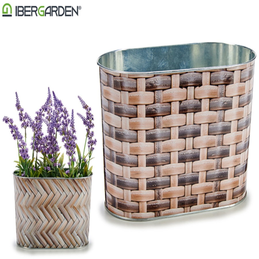 Urtepotte Metal flet (12,7 x 15 x 23,5 cm) Oval Høj Stor image