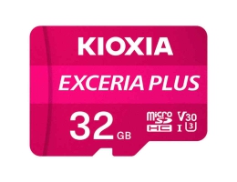 Mikro-SD-hukommelseskort med adapter Kioxia Exceria Plus UHS-I U3 Klasse 10 Pink