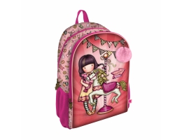 Skoletaske Gorjuss Carousel Laksefarvet (31.5 x 40 x 22.5 cm)