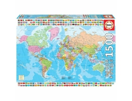 Puslespil Educa World Map 1500 pcs