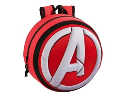 3D Skoletaske The Avengers Rød Sort Hvid (31 x 31 x 10 cm)