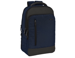 Rygsæk til bærbar computer og tablet med USB output Safta Business Mørkeblå (29 x 44 x 15 cm)
