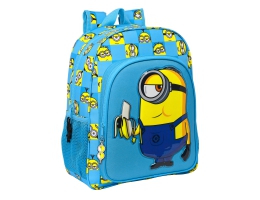 Skoletaske Minions Minionstatic Blå (32 x 38 x 12 cm)