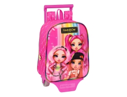 Skolerygsæk med Hjul Rainbow High Fuchsia (22 x 28 x 10 cm)