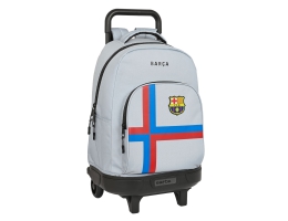 Skolerygsæk med Hjul F.C. Barcelona Grå (33 x 45 x 22 cm)