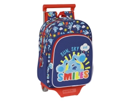 Skolerygsæk med Hjul Blue's Clues Marineblå (26 x 34 x 11 cm)