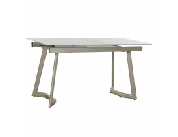 Spisebord DKD Home Decor Krystal Gylden Metal Hvid (140 x 80 x 76 cm)