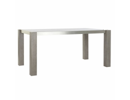 Spisebord DKD Home Decor Krystal Grå Aluminium Hrast Hærdet glas (162 x 92 x 74 cm)