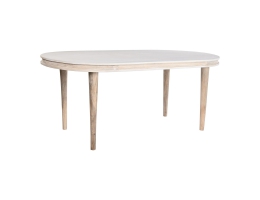 Spisebord DKD Home Decor Gylden Hvid Kobber Mangotræ (180 x 90 x 76 cm)