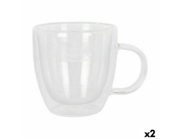 Set med kopper Santa Clara Borosilikatglas 150 ml Termisk 2 enheder (2 Dele)