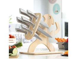Knivesæt med knivblok i træ Spartan InnovaGoods 7 Dele