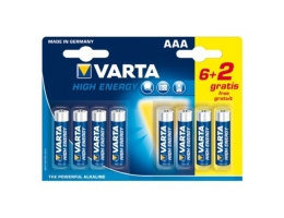 Batteri Varta LR6 AAA 1,5V High Energy (8 pcs)