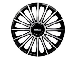 `Hjulkapsel Sparco Torino CS5 Sort Sølvfarvet 14`` (4 uds)`