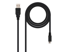USB 2.0 A til mikro USB B-kabel NANOCABLE 10.01.0501 (1,8 m) Sort
